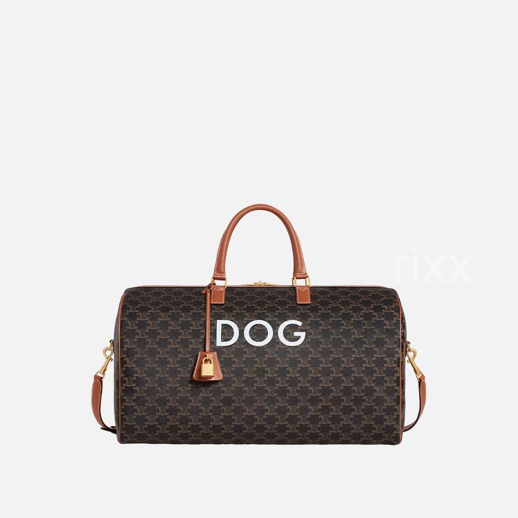 셀린느 DOG 프린트 트리옹프 트래블 50