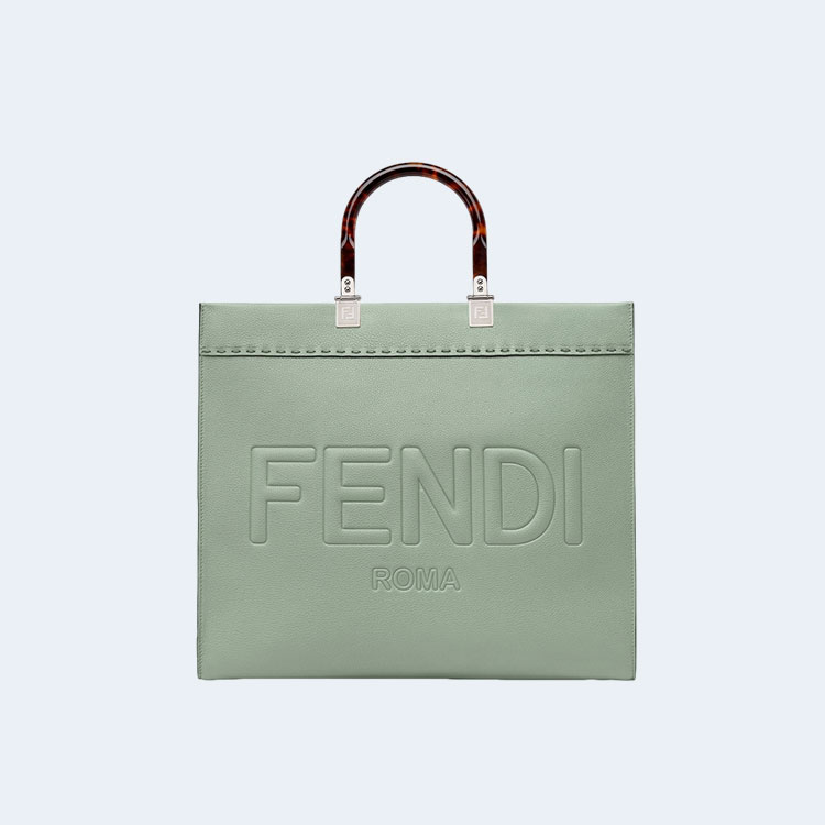 펜디 선샤인 미디엄 쇼퍼백 민트 그린