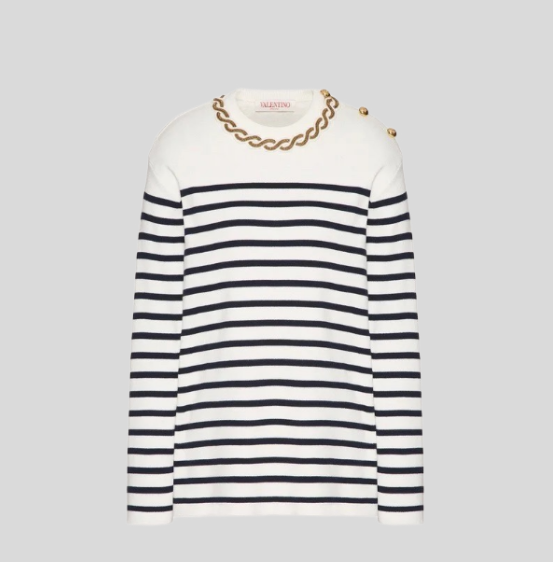 발렌티노 스트라이프 니트