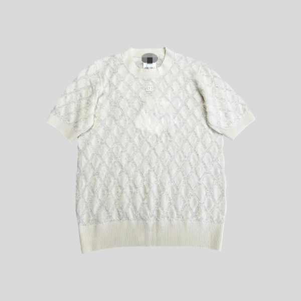 샤넬 다이아몬드 패턴 반팔(2color)