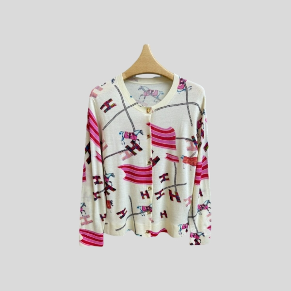 에르메스 포니 레터 가디건