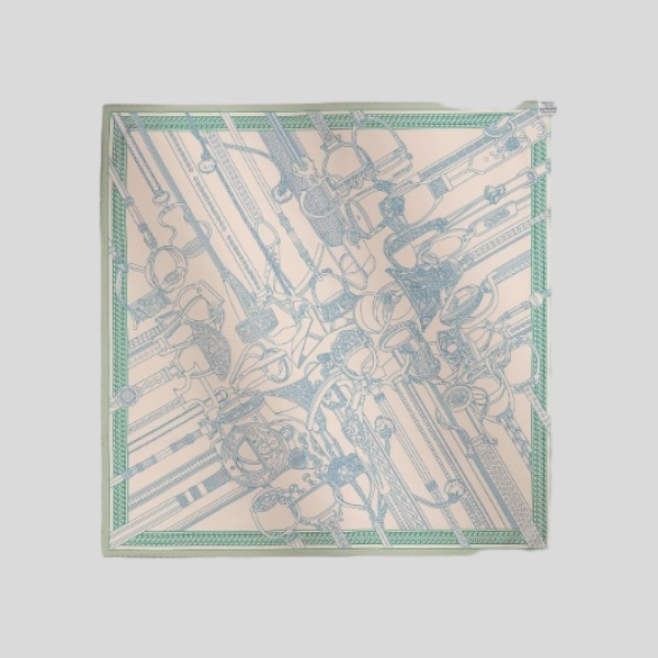 에르메스 양면 실크 스카프 핑크