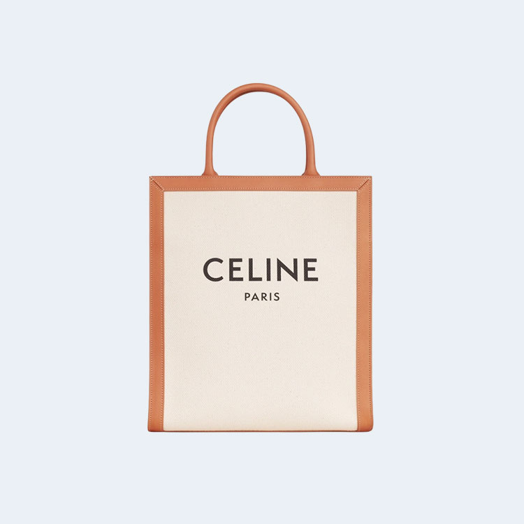 셀린느 프린트 & 카프스킨 스몰 버티컬 카바스