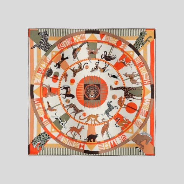 에르메스 회전목마 스카프 오렌즈