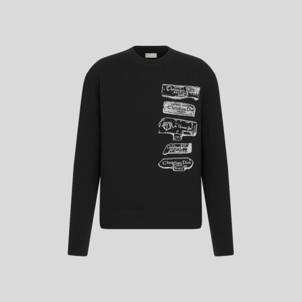 디올 라벨 니트 스웨터