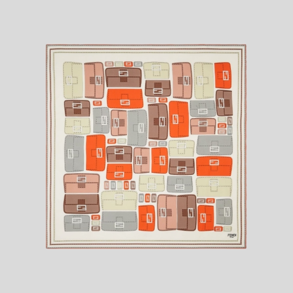 펜디 바게트 스카프 오렌지