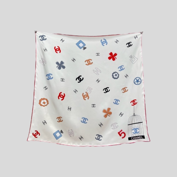 샤넬 버드케이지 스카프 레드