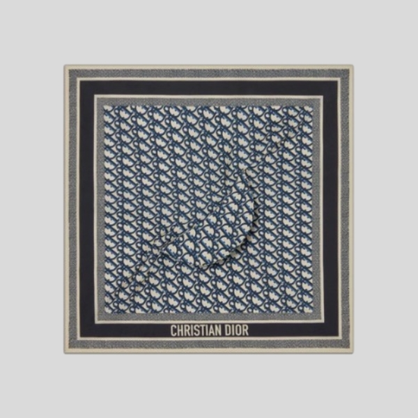 디올 스카프 선캡 네이비 블루