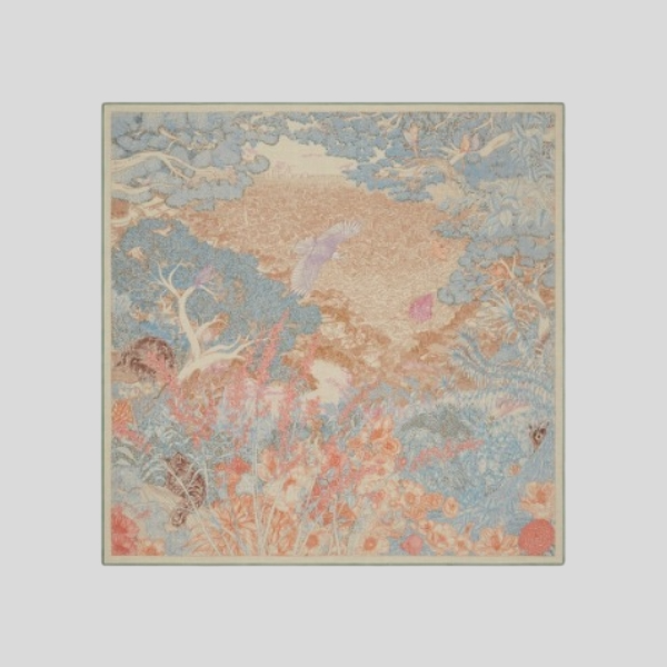 에르메스 실크 캐시미어 숄 그린