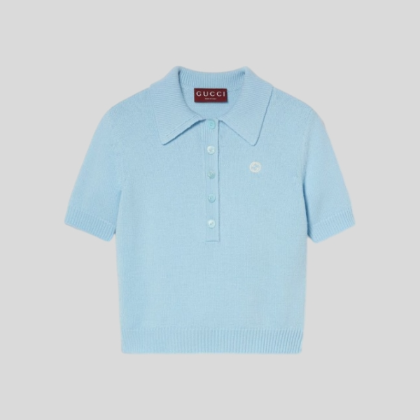 구찌 울 캐시미어 폴로 탑