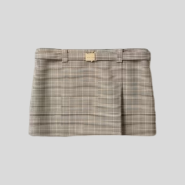 미우미우 체크 미니스커트