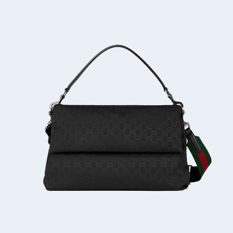 구찌 웹 디테일 미디엄 GG 크로스백 블랙