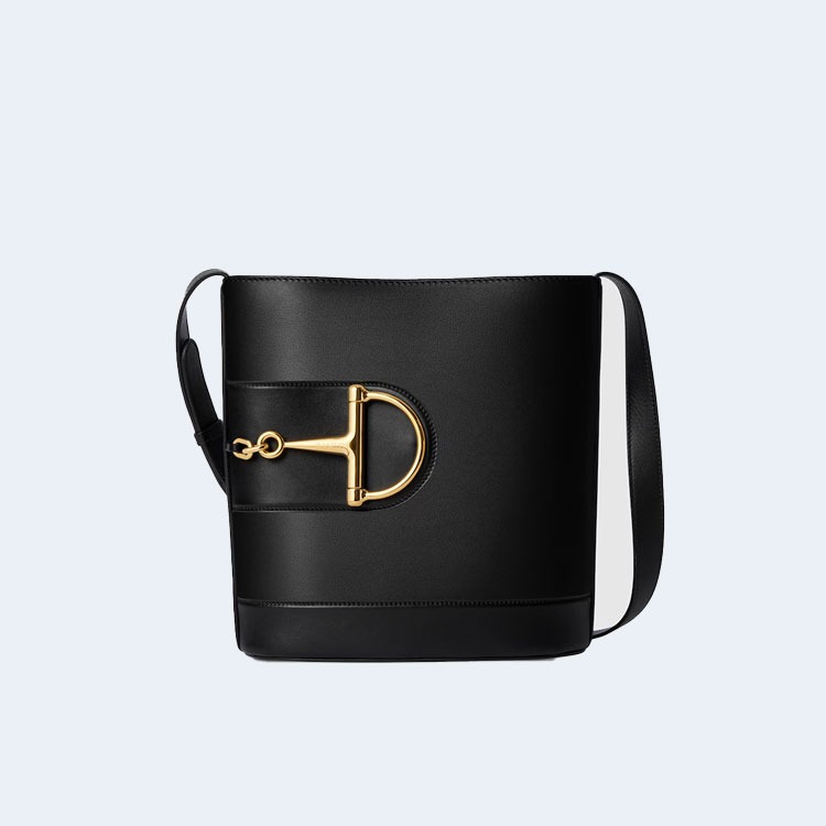 구찌 73 미디움 버킷백 블랙