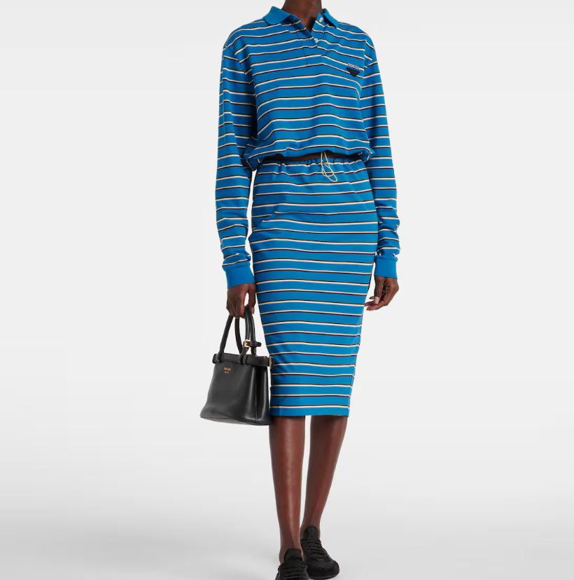 프라다 스트라이프 긴팔 세트