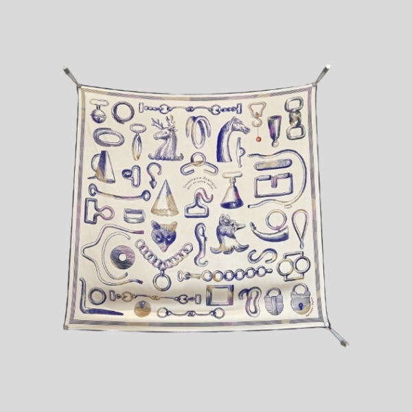 에르메스 스퀘어 스카프 퍼플