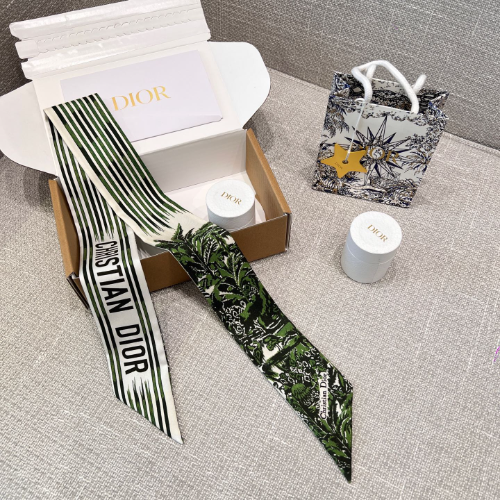 디올 팜 트리 스카프&리본 세트 그린