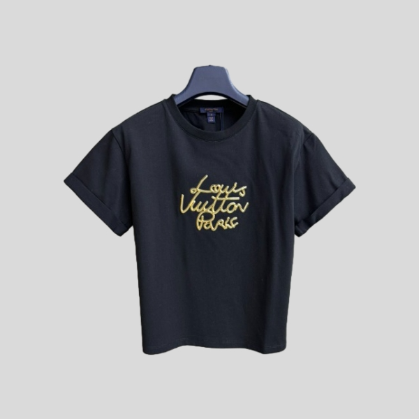 루이비통 3D 프린트 티셔츠 블랙