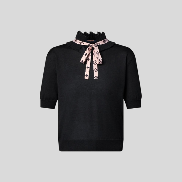 루이비통 플리티드 칼라 니트 탑