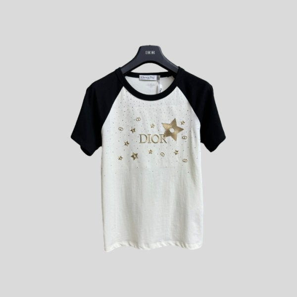 디올 스타 로고 반팔 티셔츠