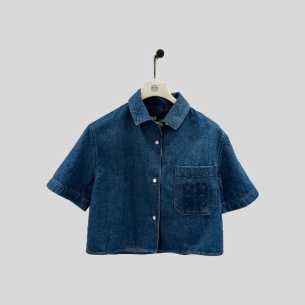 로에베 워시드 데님 탑