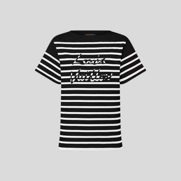 루이비통 시그니처 스트라이프 니트 탑 블랙