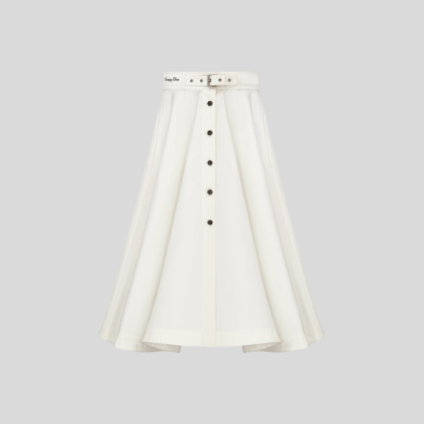 디올 벨트 미디 스커트