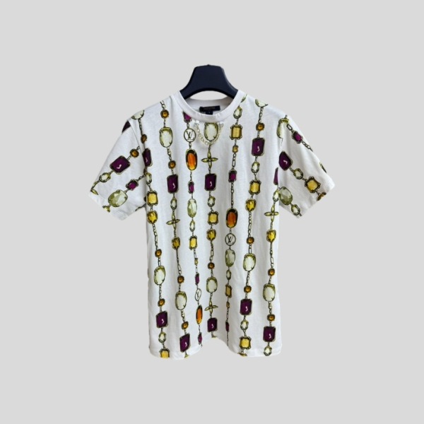 루이비통 네크리스 프린트 티셔츠