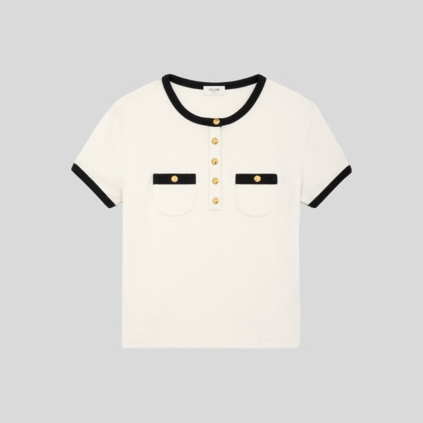 셀린느 크롭 티셔츠