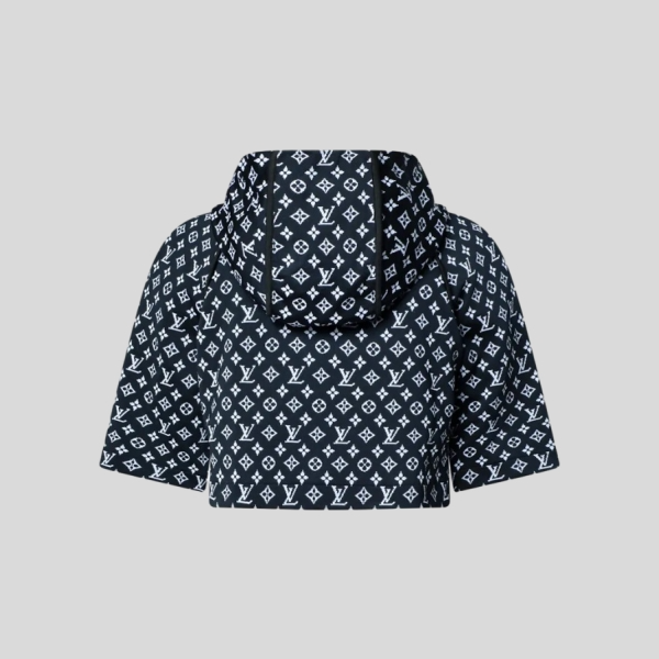 루이비통 크롭 후드 집업 점퍼