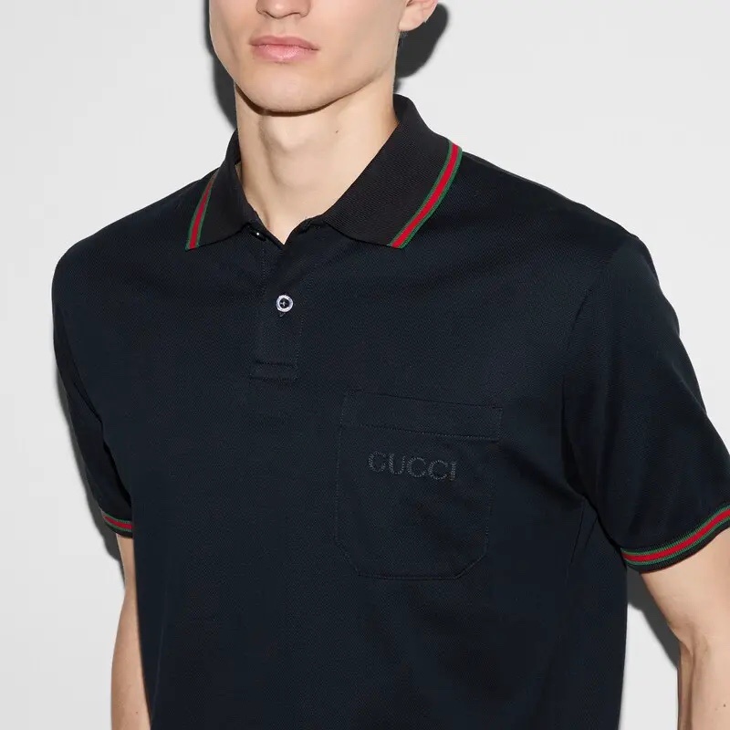 구찌 코튼 폴로 셔츠