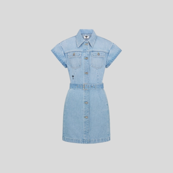 디올 Dioriviera 쇼트 벨트 셔츠 드레스