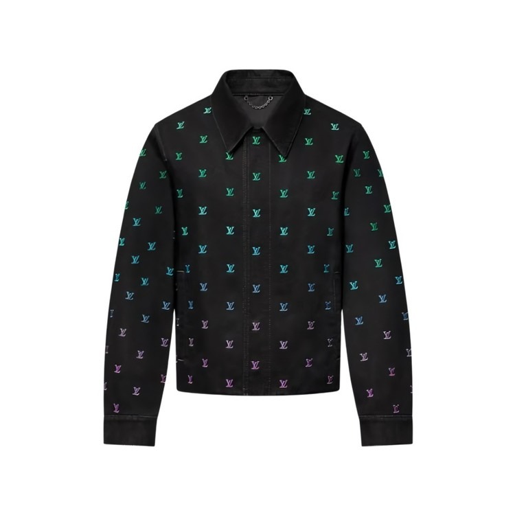 루이비통 LV 블라종 그라디언트 엠브로이더드 데님 코치 자켓