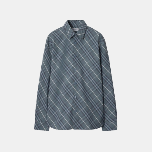 버버리 레귤러핏 체크 코튼 셔츠