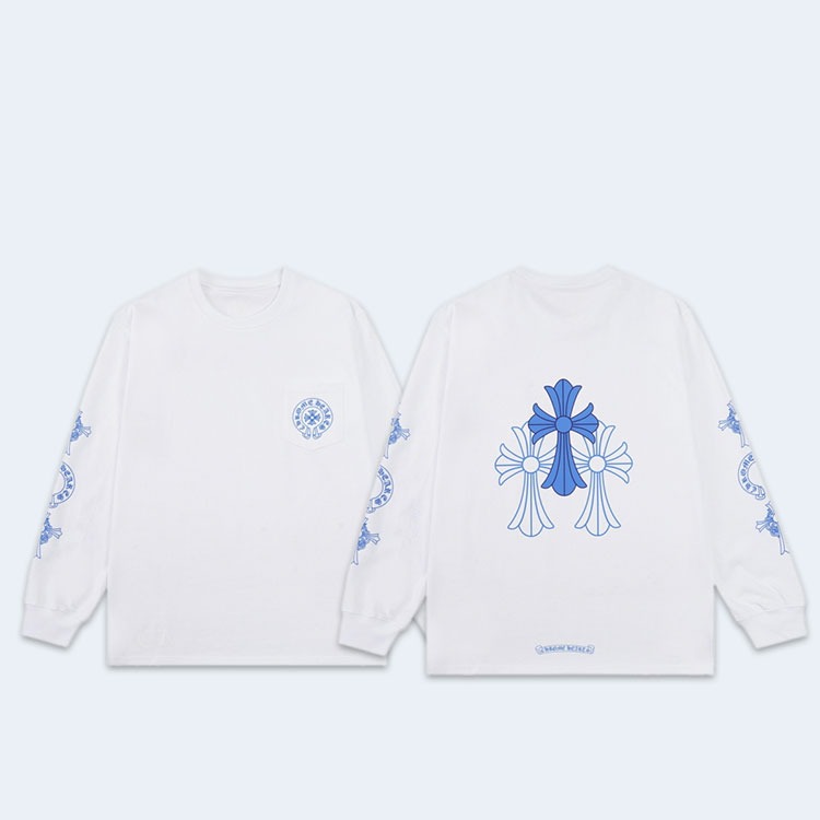 크롬하츠 트리플 크로스 롱 슬리브 티셔츠