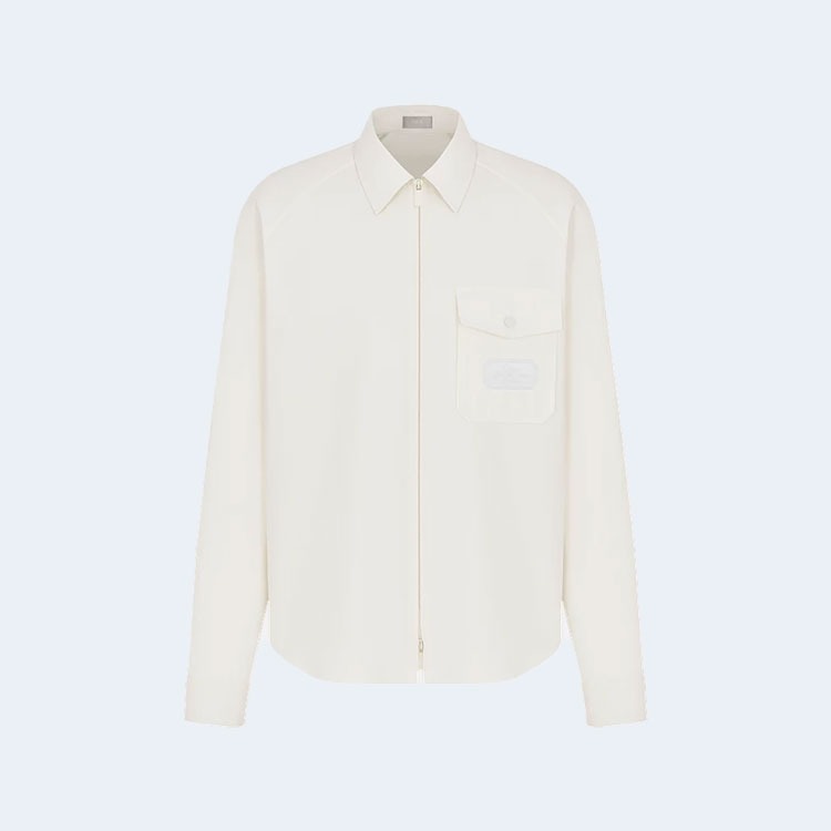 디올&HYLTON NEL 화이트 집업 셔츠