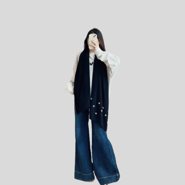 샤넬 스팽글 스카프