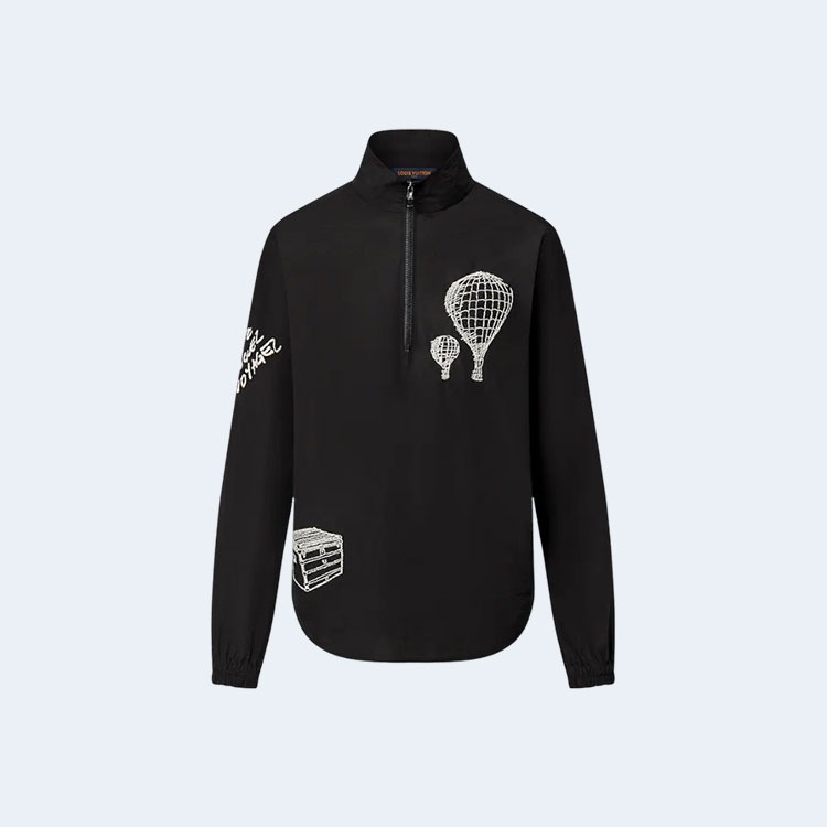 루이비통 엠브로이드 테크니컬 코튼 티셔츠