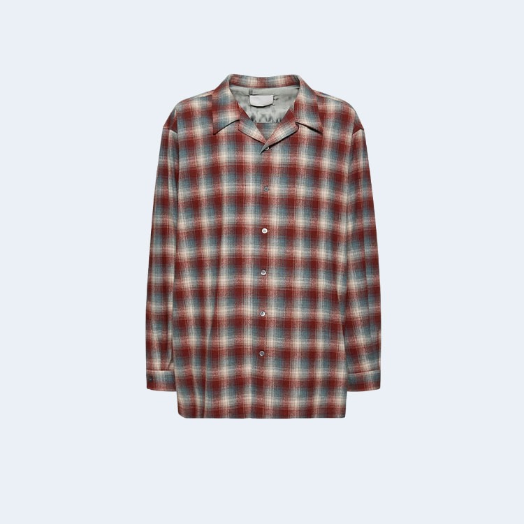 마르지엘라 팬들턴 체크 울 셔츠