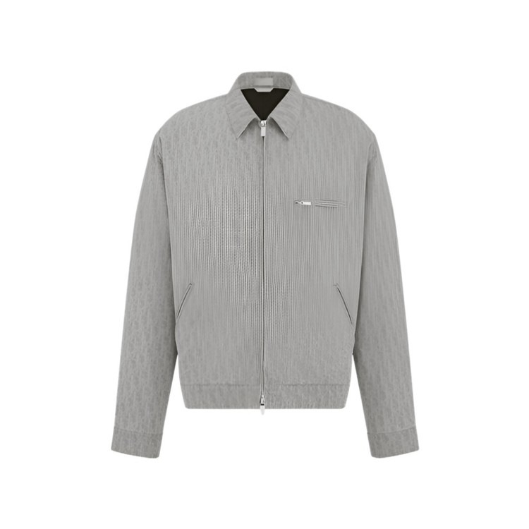 디올 오블리크 지퍼 블루종 자켓