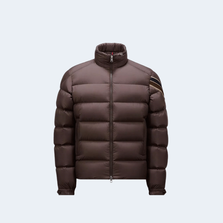 몽클레어 Solayan 후드 쇼트 다운 재킷 다크브라운