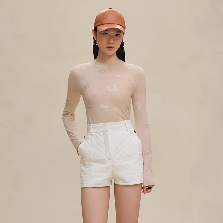 에르메스 가벼운 롱 슬리브 스웨터