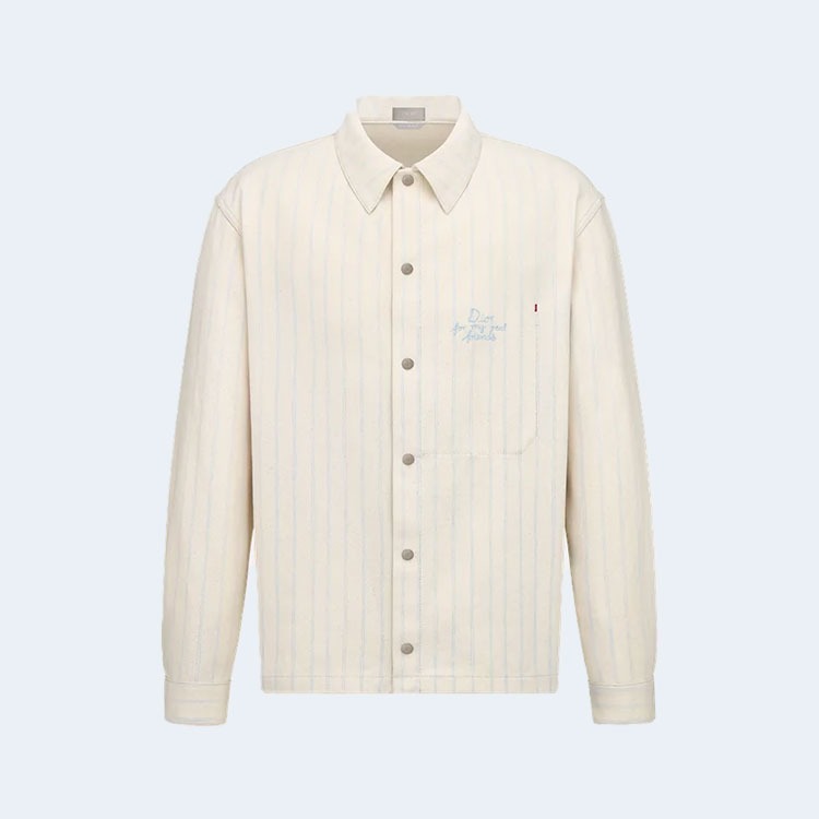 디올&HYLTON NEL 핀스트라이프 오버셔츠 자켓