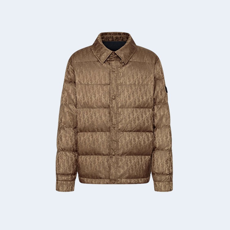 디올 오블리크 퀄티드 브라운 자켓