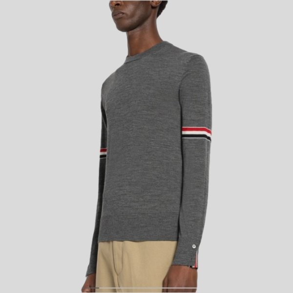 톰브라운 양팔 삼선 니트