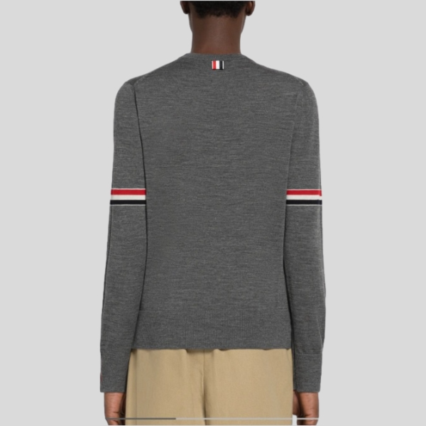 톰브라운 양팔 삼선 니트