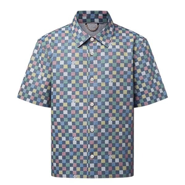 루이비통 다미에 샴브레이 반팔 셔츠