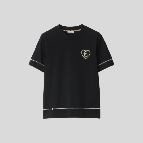 버버리 하트 코튼 티셔츠