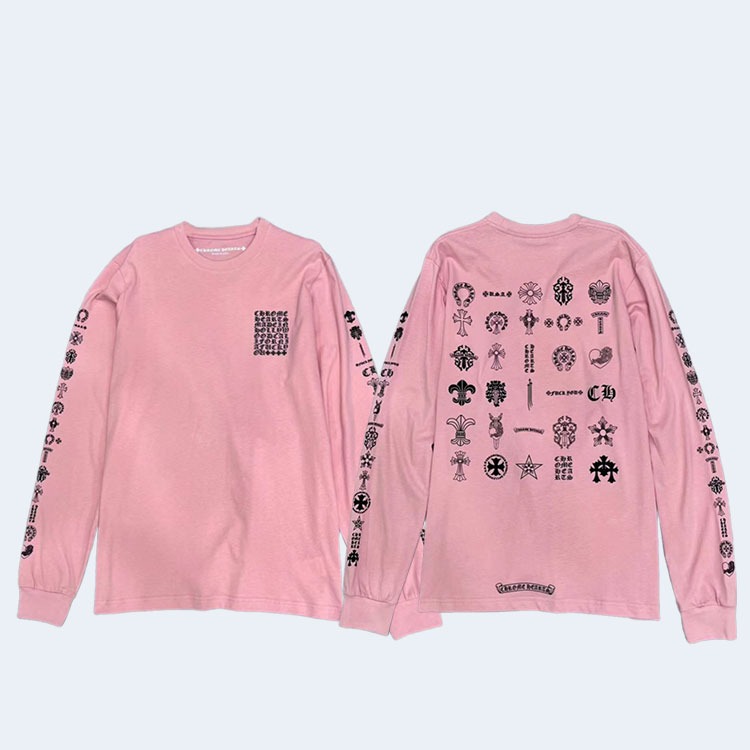 크롬하츠 멀티 로고 롱 슬리브 티셔츠