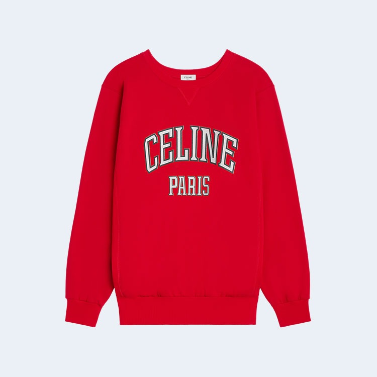 셀린느 코튼 플리스 루즈 프로폰드 스웨트셔츠