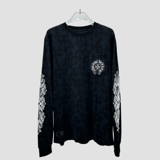 크롬하츠 세메터리 프린트 롱슬리브 티셔츠